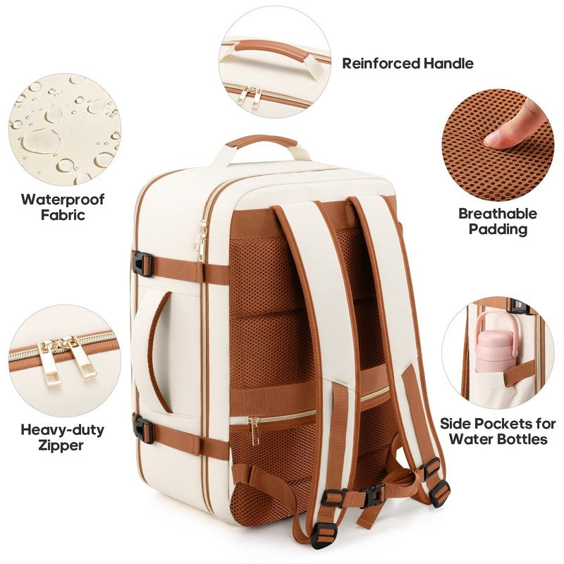 Travel Backpack for Women Carry on Backpack Flight Approved 40L Personal Item Ba2