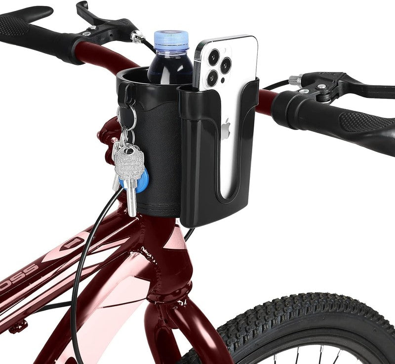 3-In-1 Bike Cup Holder with Cell Phone Keys Holder, Bike Water Bottle Holders, U4