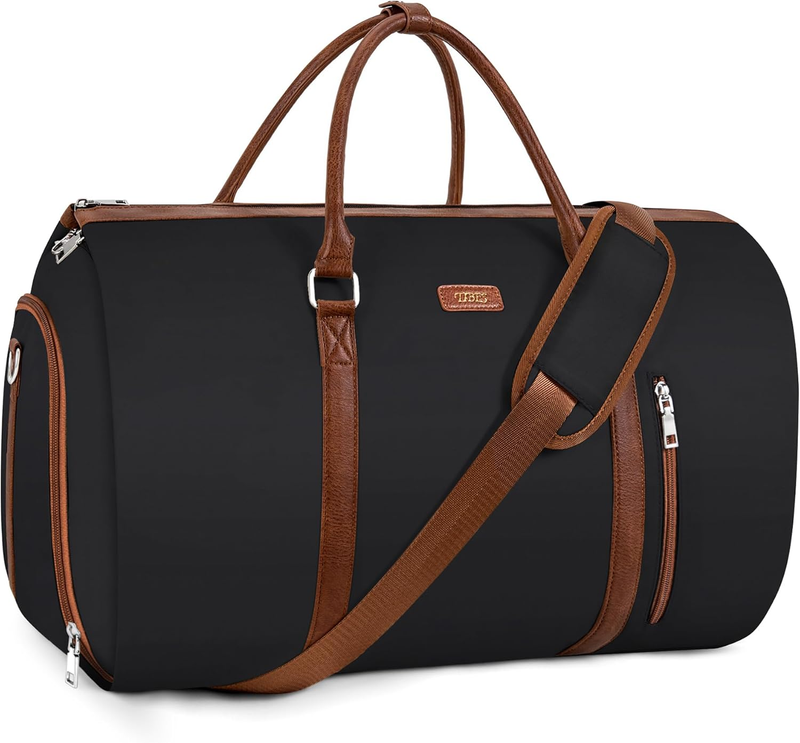 2Pc Black 2in1 Garment Duffle Bag w/ Toiletry Hanging Suit Travel Carry7