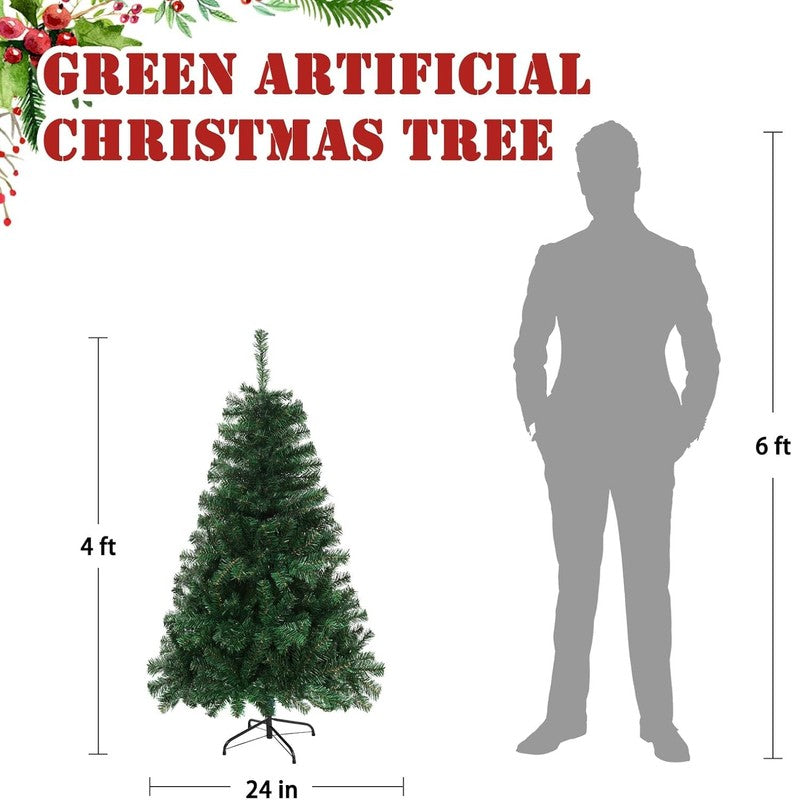 4FT Premium Christmas Tree, Small Spruce Artificial Holiday Xmas Tree with 450 P7