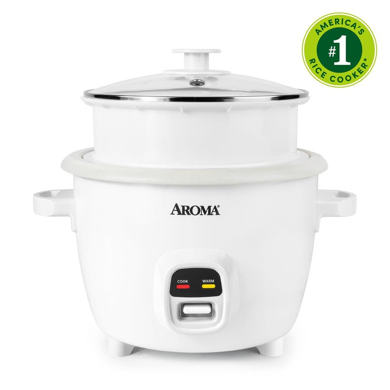 20-Cup Rice Cooker & Food Steamer Granite Ceramic Nonstick Tray White0