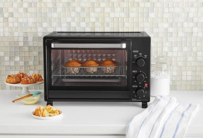Extra Large 34QT Toaster Oven   6 Slice Family Size, 1500W, Black NEW8
