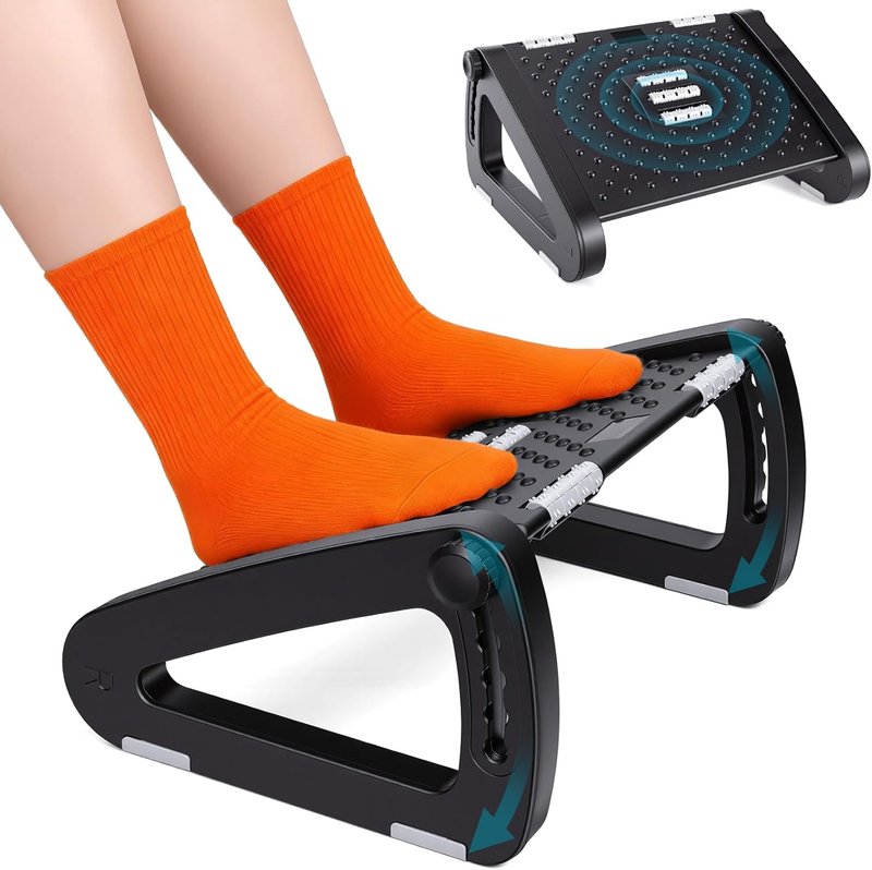 Under Desk Foot Rest Ergonomic Adjustable Stool Massager Office Support Chair10