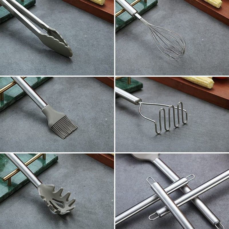 38 Pcs Silicone Kitchen Cooking Utensil Setwith Utensil Rack, Food Grade Silicon6