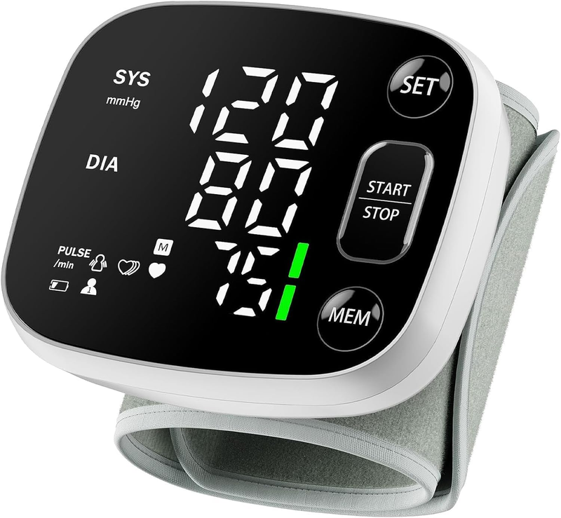 Blood Pressure Monitors for Home Use Rechargeable Wrist Digital BP Machine Cuff10