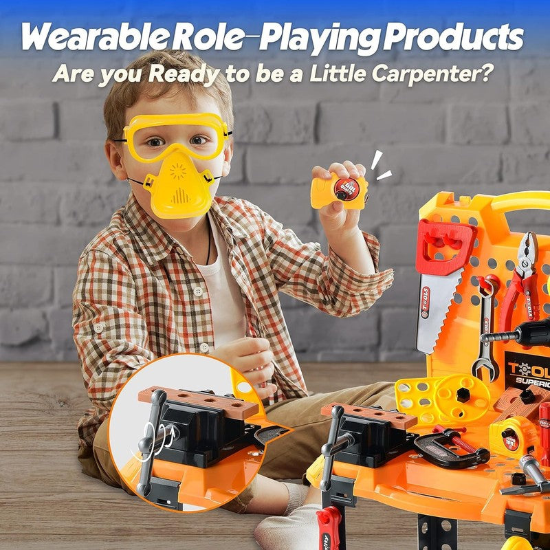 82Pcs Kids Tool Bench Toy for Age 2-4 - Construction Kid Tool Set Toddler Workbe4