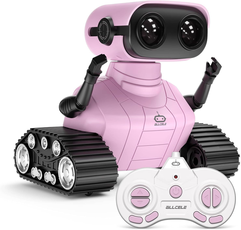 Girls Robot Toy, Rechargeable RC Robot for Kids, Remote Control Toy with Music a0