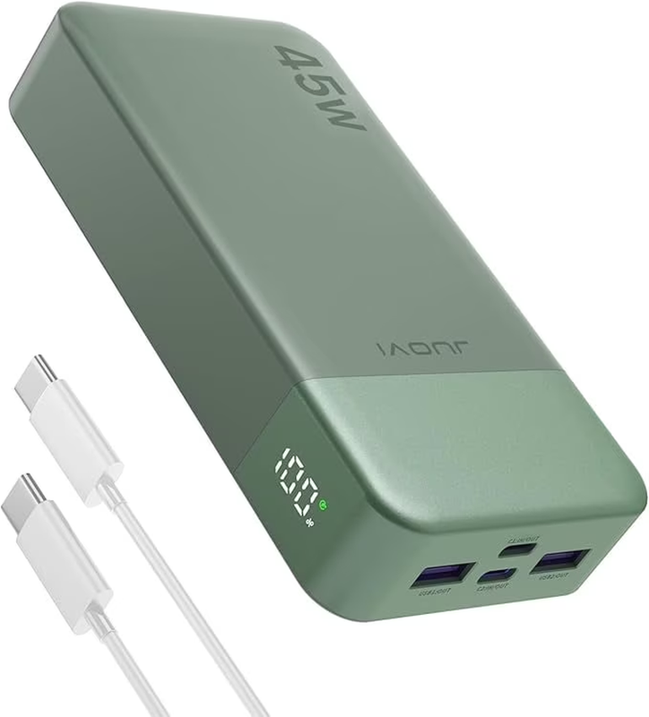 20000mAh 45W Power Bank – Portable External Battery Backup for Laptop Green0