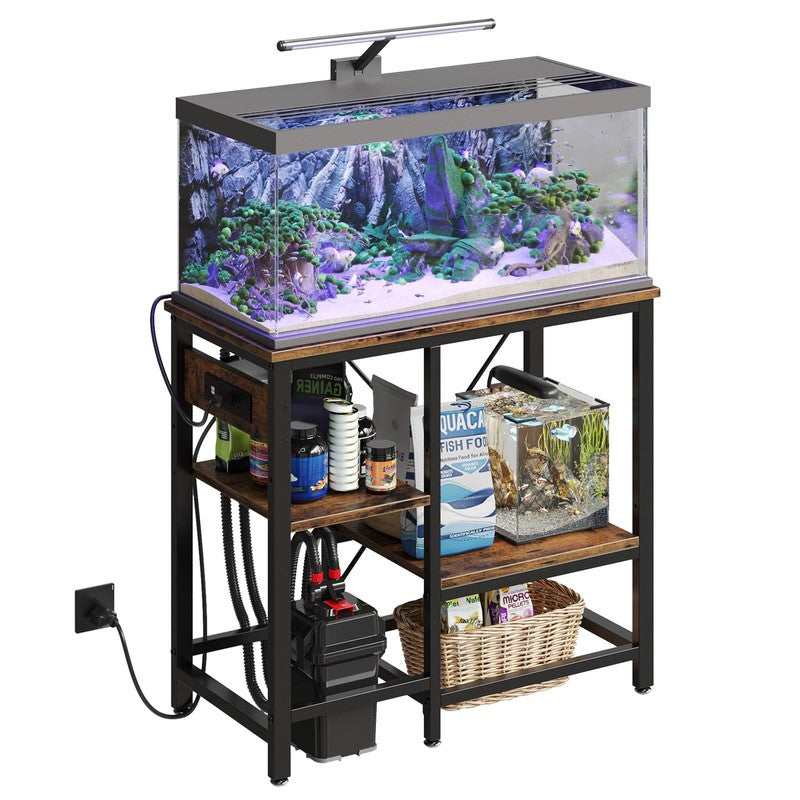 Heavy Duty 3-Tier Metal Aquarium Stand with Power Outlets for 20-37 Gallon Tanks9