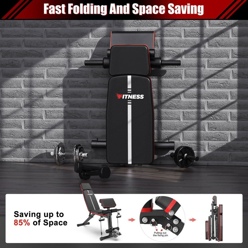 Heavy Duty Adjustable Weight Bench, 770 lbs Capacity, Foldable & Headrest5