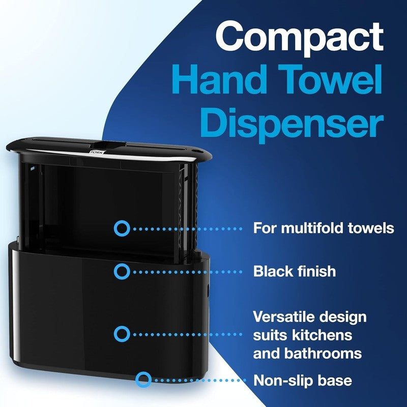 Xpress Paper Towel Dispenser Black Single Dispensing H2 Refills Space Saving3