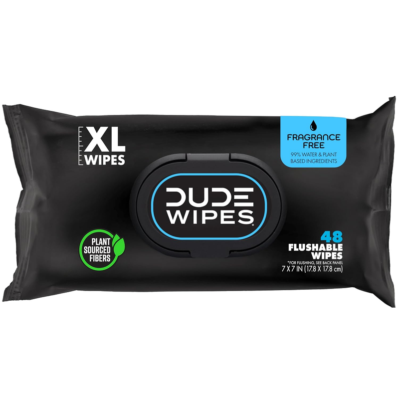 Unscented Flushable Wipes Adult XL Sensitive Skin 48ct Aloe Vitamin E0