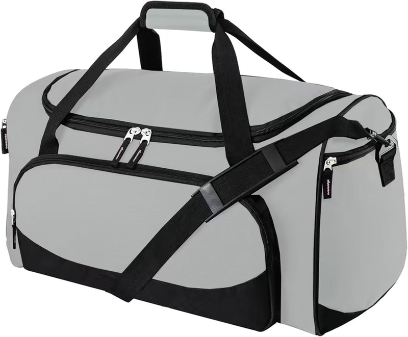 Men’s 50L Heavy Duty Duffle Bag Gym Workout Travel Gear Gray Bag7
