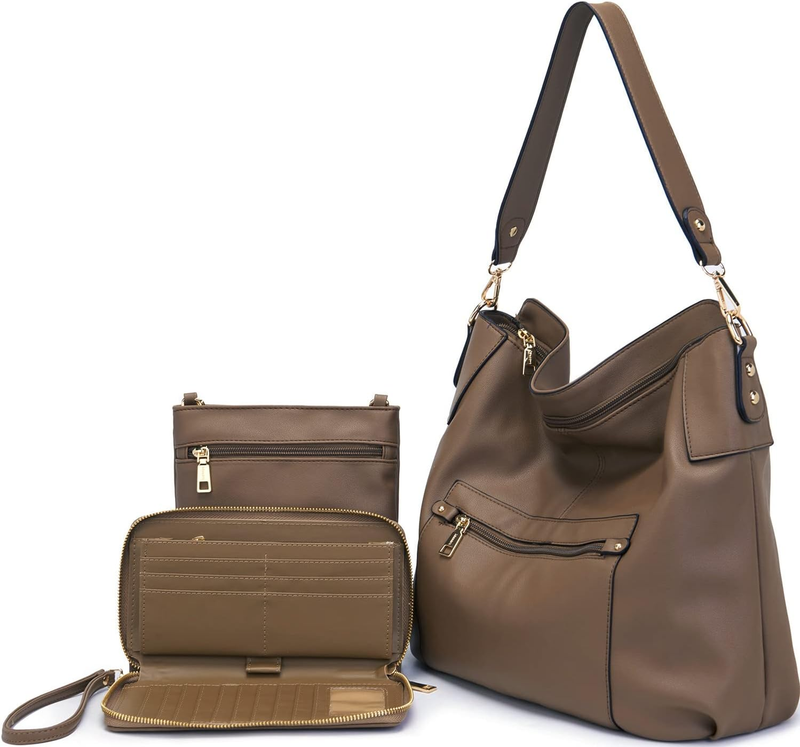 Women Large Crossbody Bag Shoulder Handbag Purse Wallet Set Hobo Tote10