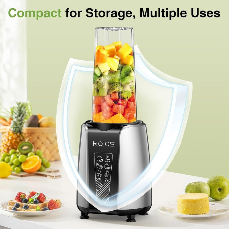 1000W Personal Smoothie Blender with Coffee Grinder, 12-Piece Set6