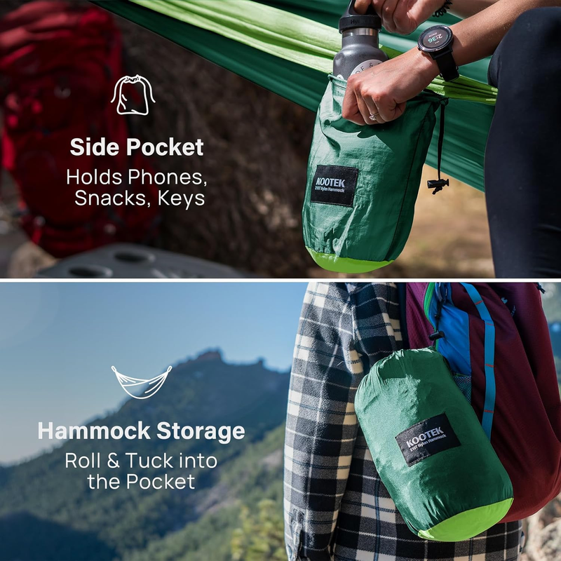 Portable Camping Hammock w/ Tree Straps & Carry Bag Outdoor Travel Hiking2