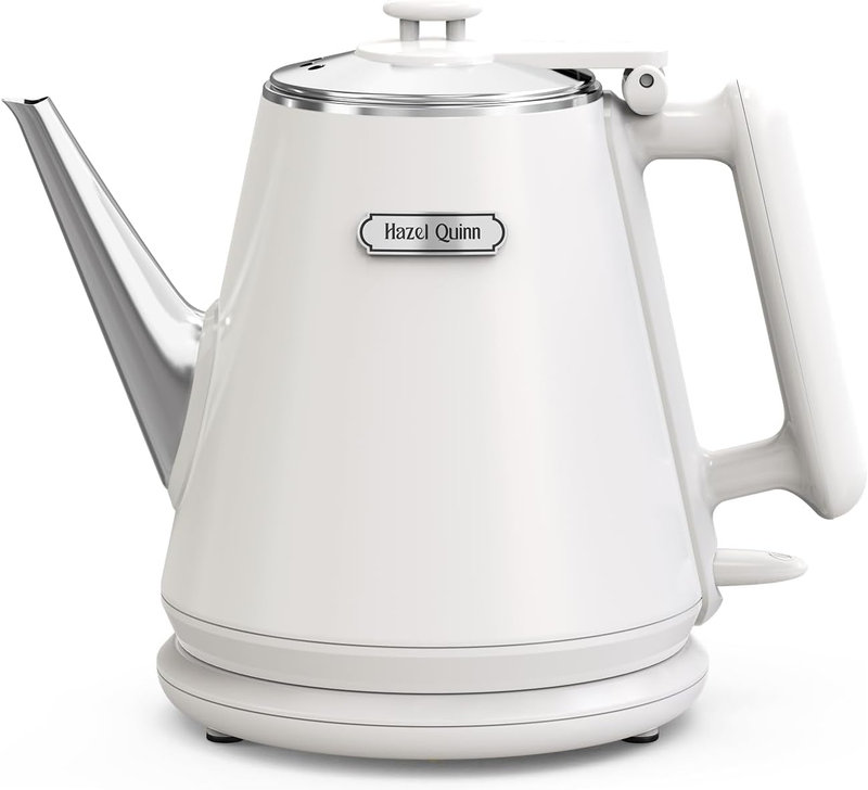Electric Kettle 1L 800W Stainless Steel Cordless Double Wall Pearl White9