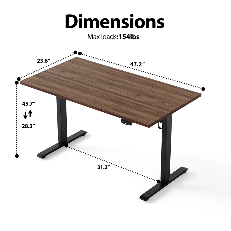 47.2in Electric Height Adjustable Standing Desk Ergonomic Home Office9