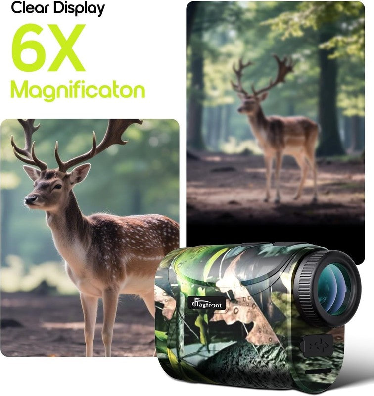 Hunting Rangefinder 1200Yds 6X Magnification Speed Angle Distance Waterproof6