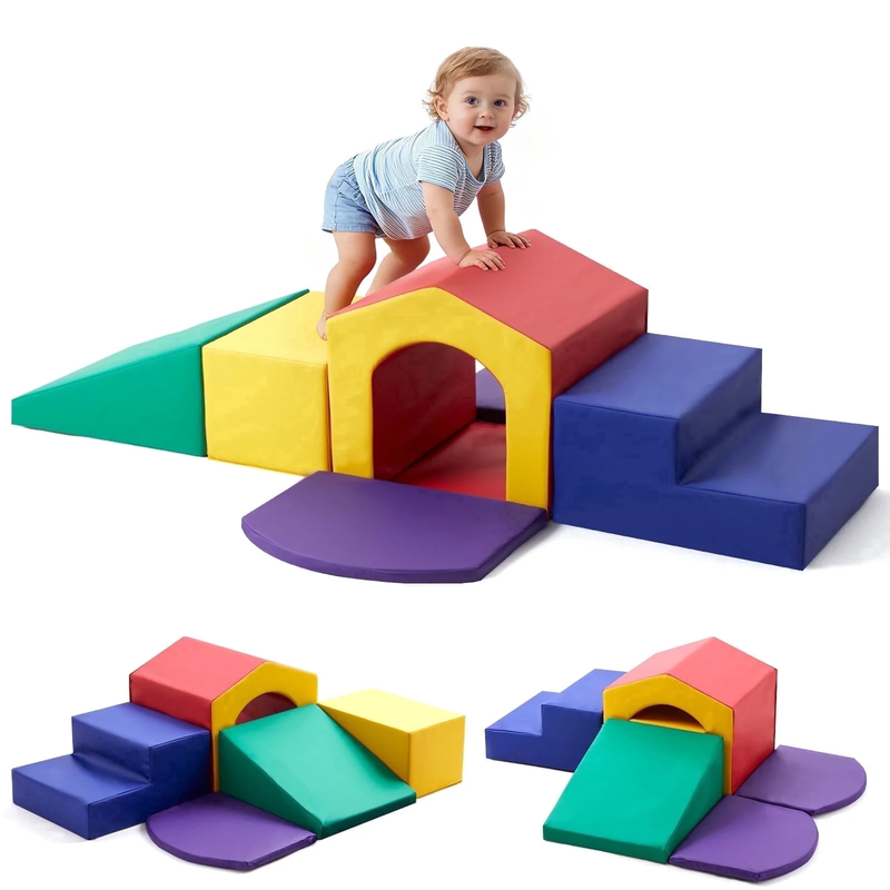 6PCS Soft Climbing Toys for Toddlers – Foam Climb & Crawl Play Set10
