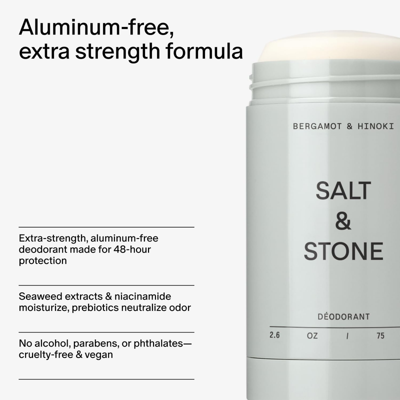 Aluminum Free Deodorant 48H Extra Strength Women Men Bergamot Hinoki4