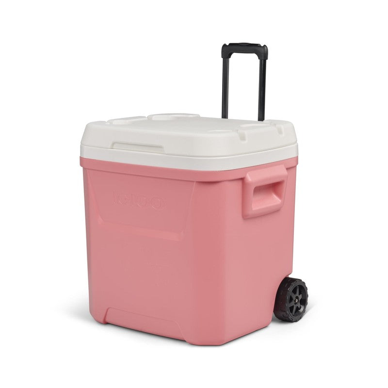 60 QT Laguna Ice Chest Cooler with Wheels, Coral Pink11