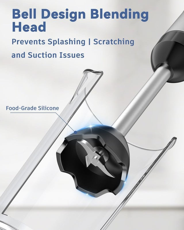 7-In-1 Immersion Blender, 800W Hand Blender with 20 Speeds and Turbo, Scratch-Re5
