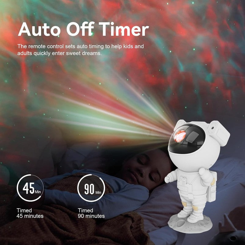 Galaxy Star Projector Night Light Astronaut LED Lamp w/ Timer Remote Kids Room4
