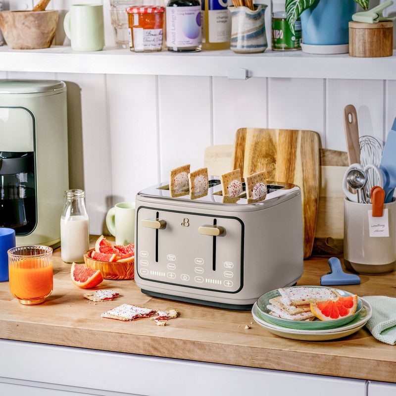 4-Slice Toaster with Touch-Activated Display, Porcini Taupe by Drew Barrymore7
