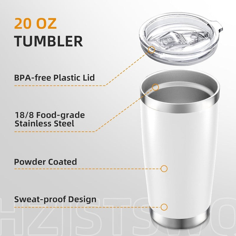 20oz Stainless Steel Tumbler 12 Pack Vacuum Insulated Coffee Cups2