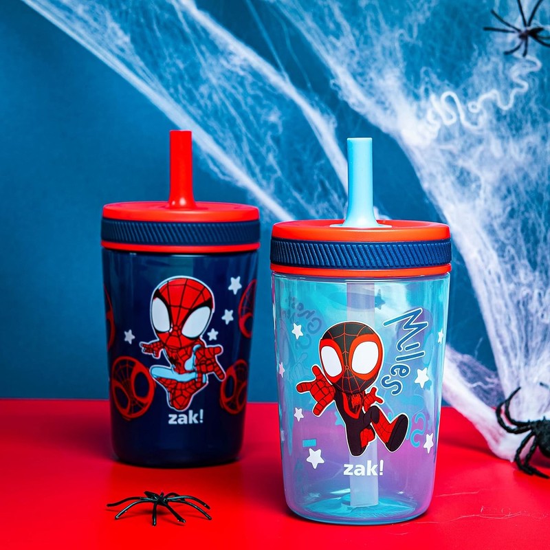 Spider Man Kelso 15Oz Toddler Cups, 2 Pack Leak Proof Sippy Cups for Kids2
