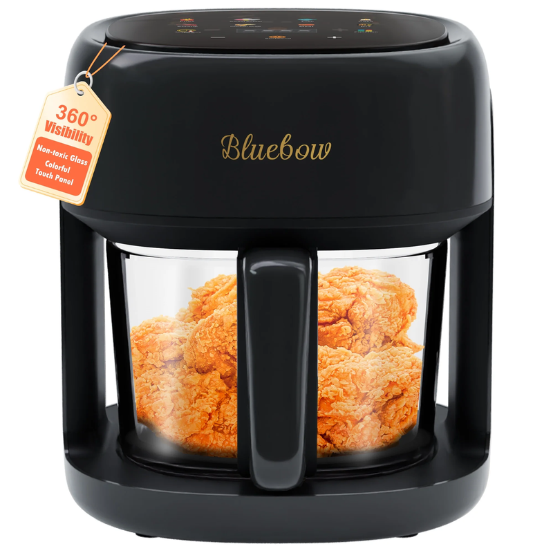 5QT Air Fryer, 360° Glass View, 8-in-1 Digital, Nonstick Basket, 1350W, Black7