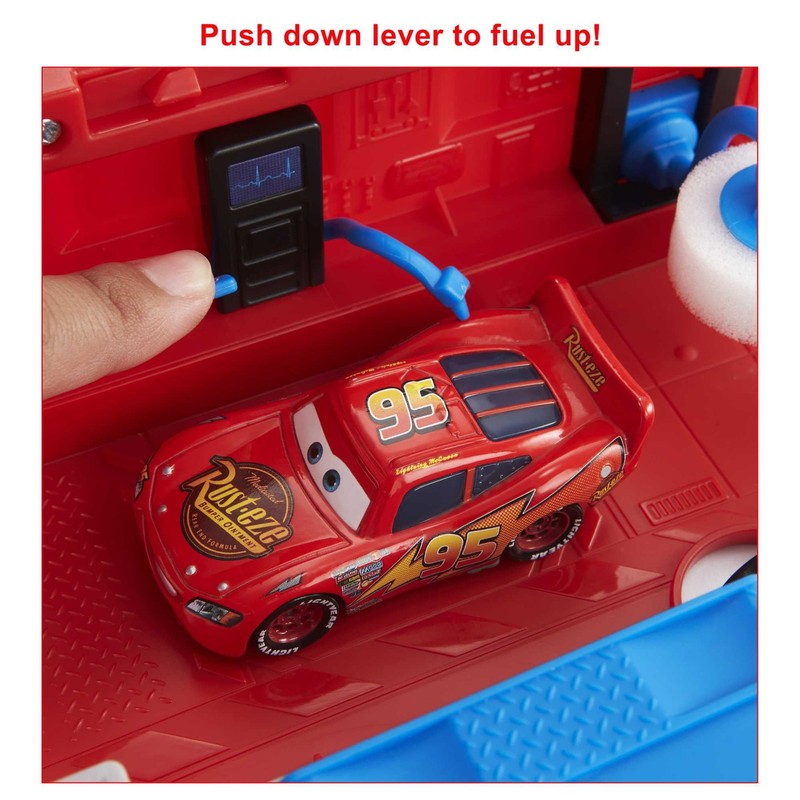 Transforming Mack Playset, 2-In-1 Toy Truck & Tune-Up Station with Launcher3