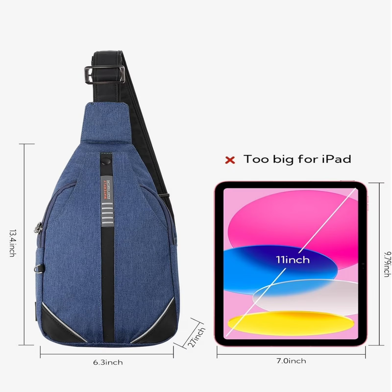 Unisex anti Theft Travel Hiking Walking Sling Cross Body Shoulder Chest Bag5