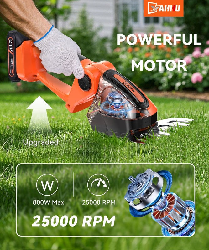 Cordless Hedge Trimmer, 3 in 1 Handheld Electric Grass Trimmer , Trimmer for Bus4