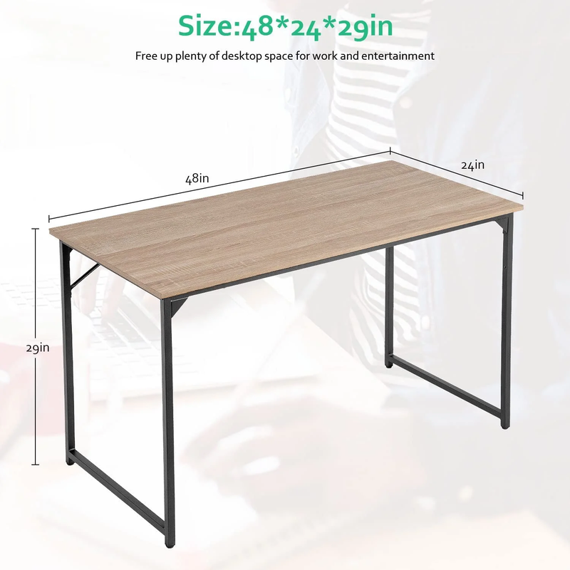 47 Inch Computer Desk Modern Writing Desk for Adults,Nature3