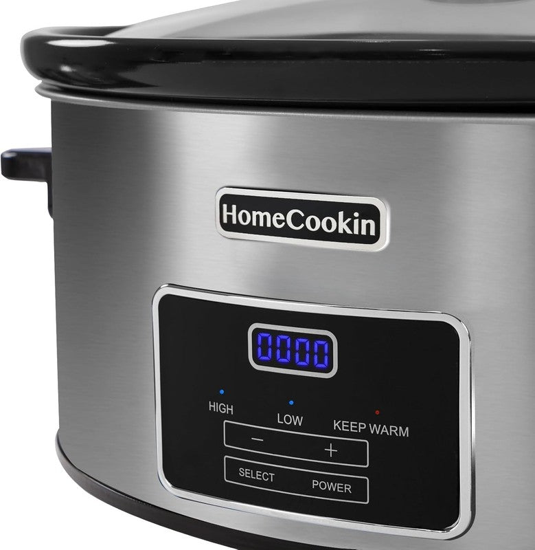 8Qt Digital Programmable Slow Cooker Timer 10+ Servings Keep Warm Low High1