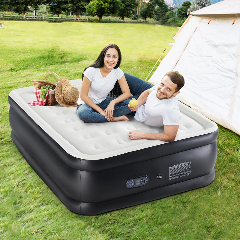 18 in Twin Air Mattress with Built in Pump, 600LBS Weight Capacity for Camping, 10