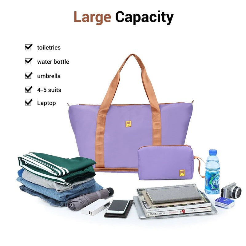 3 Piece Carry On Hardside Luggage Set Spinner Wheels Toiletry Light Purple5