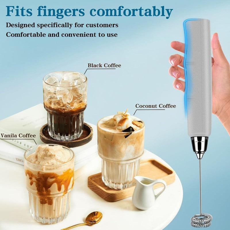 Milk Frother Handheld for Coffee, Electric Whisk 3 Speed Adjustable, Drink Mixer3
