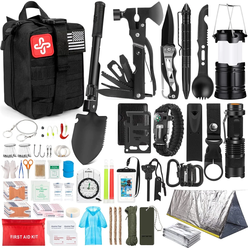 250PCS Survival Kit with Molle Bag – Emergency Gear Set for Camping & Outdoor10