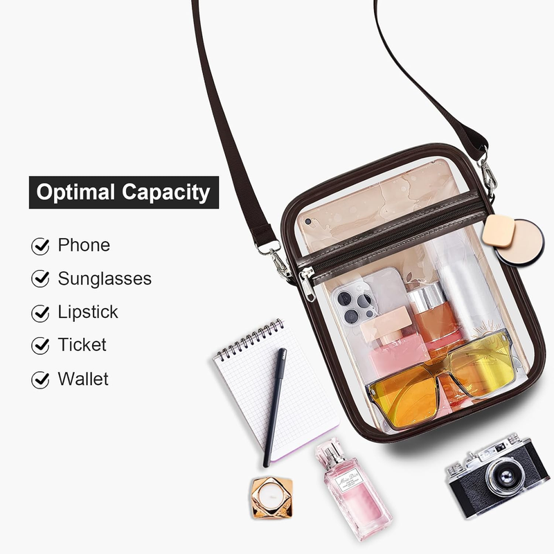 Clear Stadium Approved Crossbody Bag Transparent Messenger Purse4