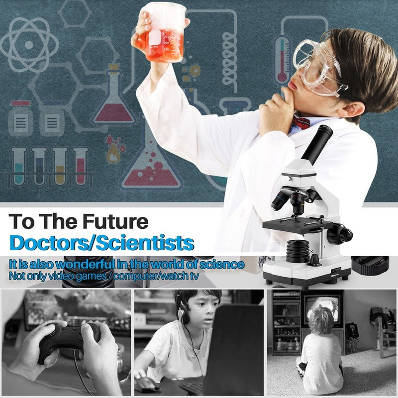 Biological Microscope 100X–2000X for Kids & Adults – High Power7