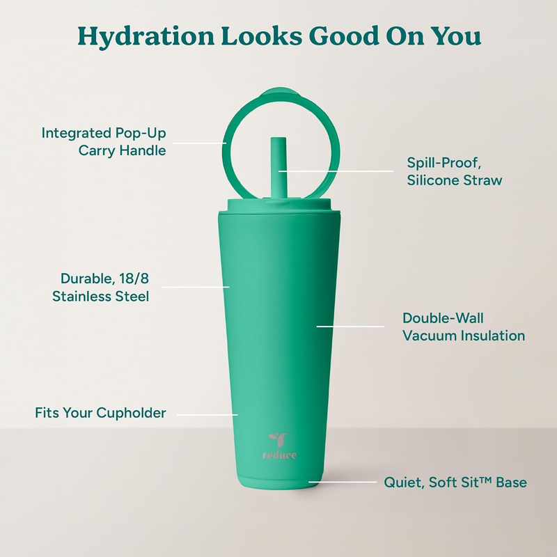 32oz Stainless Insulated Tumbler Spill Proof Flip Lid Cold 32H3