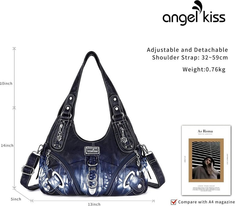Angelkiss Women’s Large Hobo Satchel Shoulder Handbag Purse6