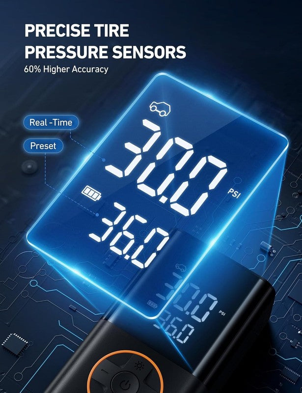 L7 Cordless Tire Inflator 150 PSI Digital Air Pump with LED & Pressure Gauge3
