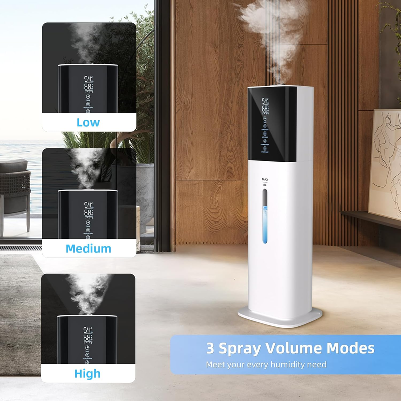2.11Gal Ultrasonic Cool Mist Humidifier with Timer and Humidistat for Large Room4