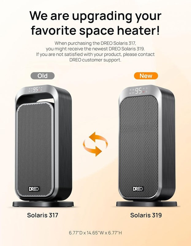 1500W Quiet Space Heater Portable w/ Remote 70° Oscillation PTC Ceramic7