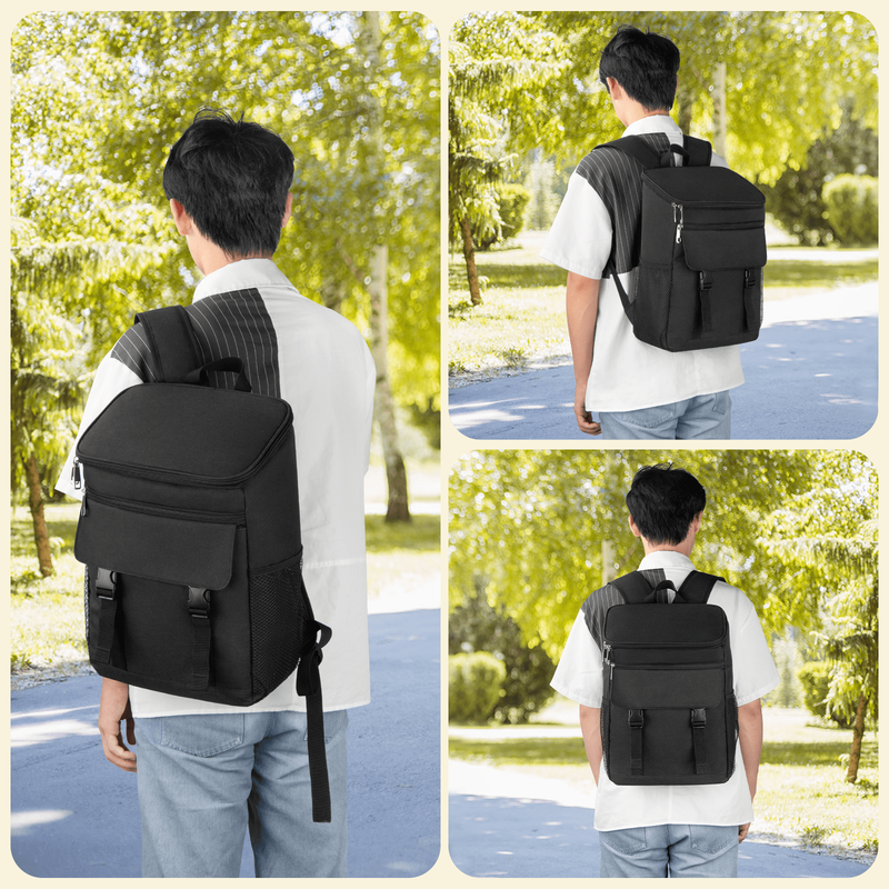 35 Can Cooler Backpack Insulated Leakproof Thermal Travel Bag Black6