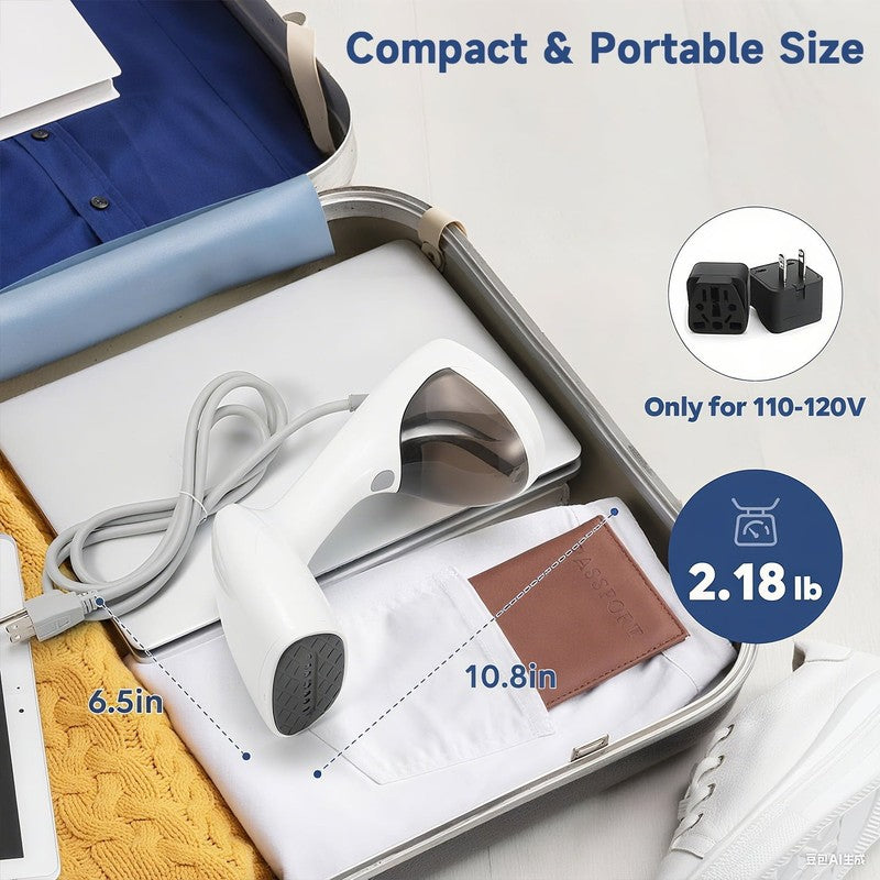 1200W Handheld Clothes Steamer w/ Lint Remover, Portable Wrinkle Remover – White6